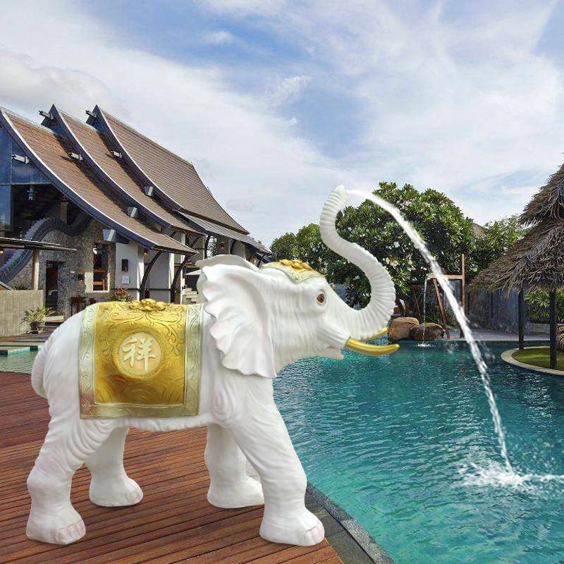 户外仿真喷水鲤饰鱼摆件玻钢雕塑景观璃公园海洋动物装一XYX-BLG-