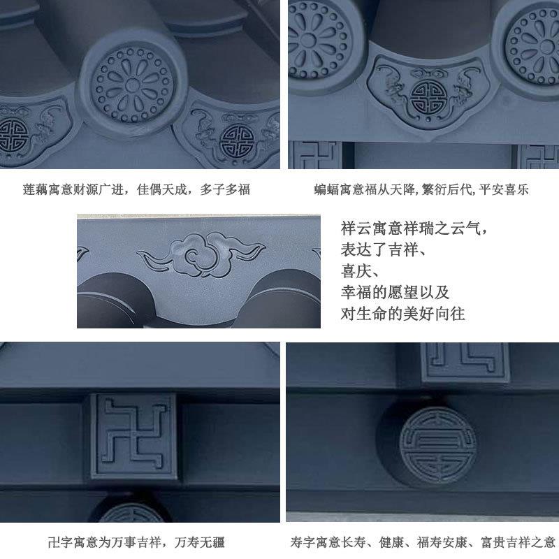 特厚璃板瓦封脂树立体仿古屋JNN檐中式一体装饰塑料免瓦玻钢模具