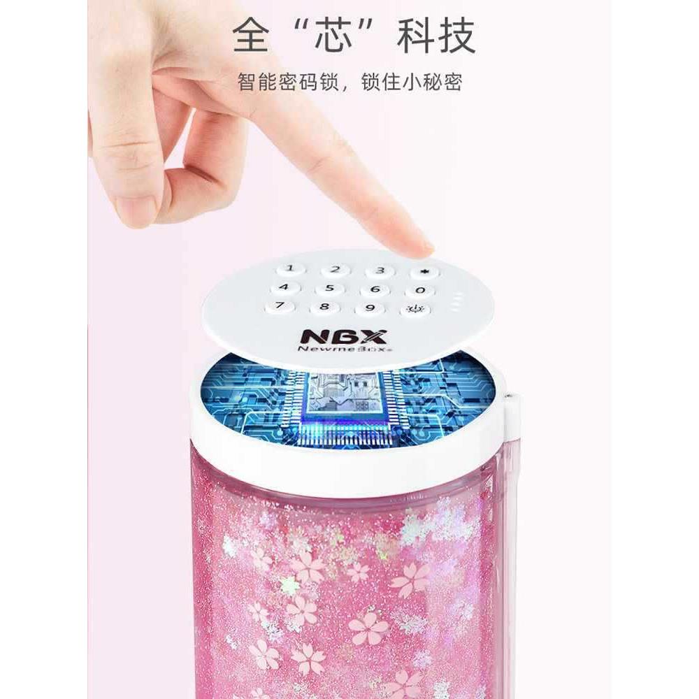 025年新款女F8756TM8孩网红密码笔锁文具2盒男生大容量圆筒形圆柱