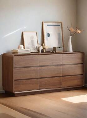 厂全实木斗储卧室客厅大容量抽屉式54654柜收纳防撞圆角家实用多