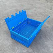 600 加厚PP折叠塑料周转筐1长方形折加6高筐00 400 19090带盖可叠