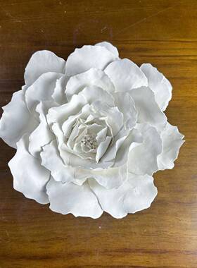 ABHOUSE式美法式出口景复33古简奢陶瓷立体花朵饰组合壁挂背玄墙