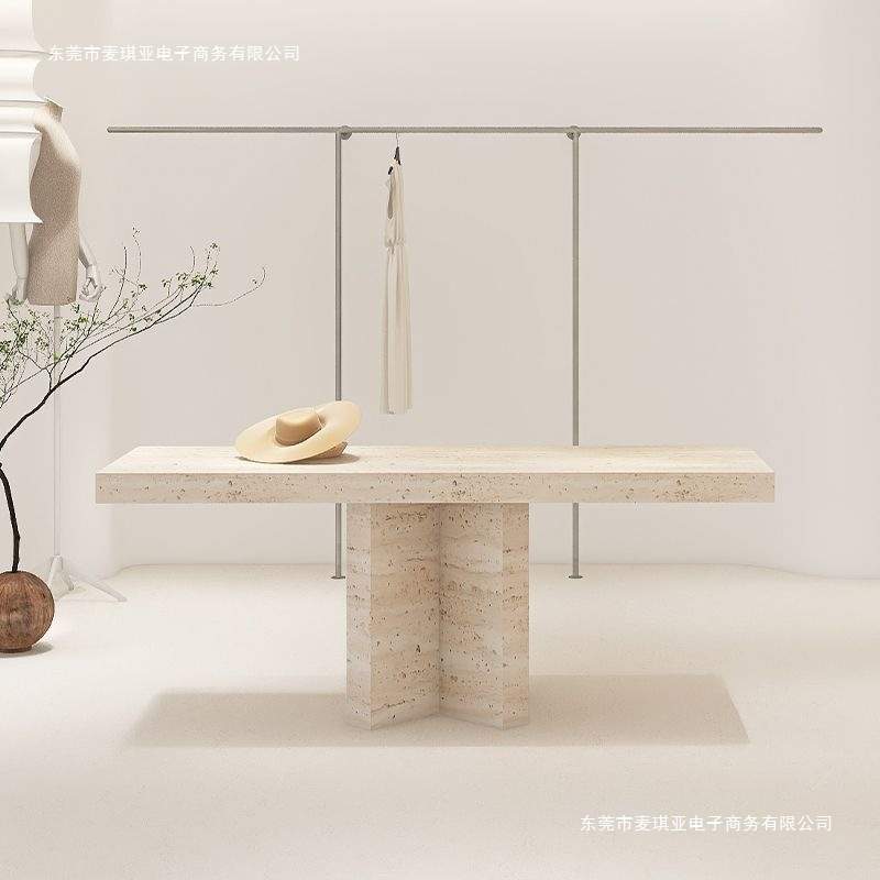 服装店中岛桌展示柜洞石流水台展台女装衣服陈列摆件饰品收银其他
