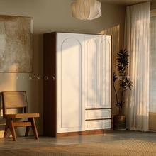 健优美ENF级实木欧松板推拉门衣柜家用卧室法式加厚爆款移门衣橱