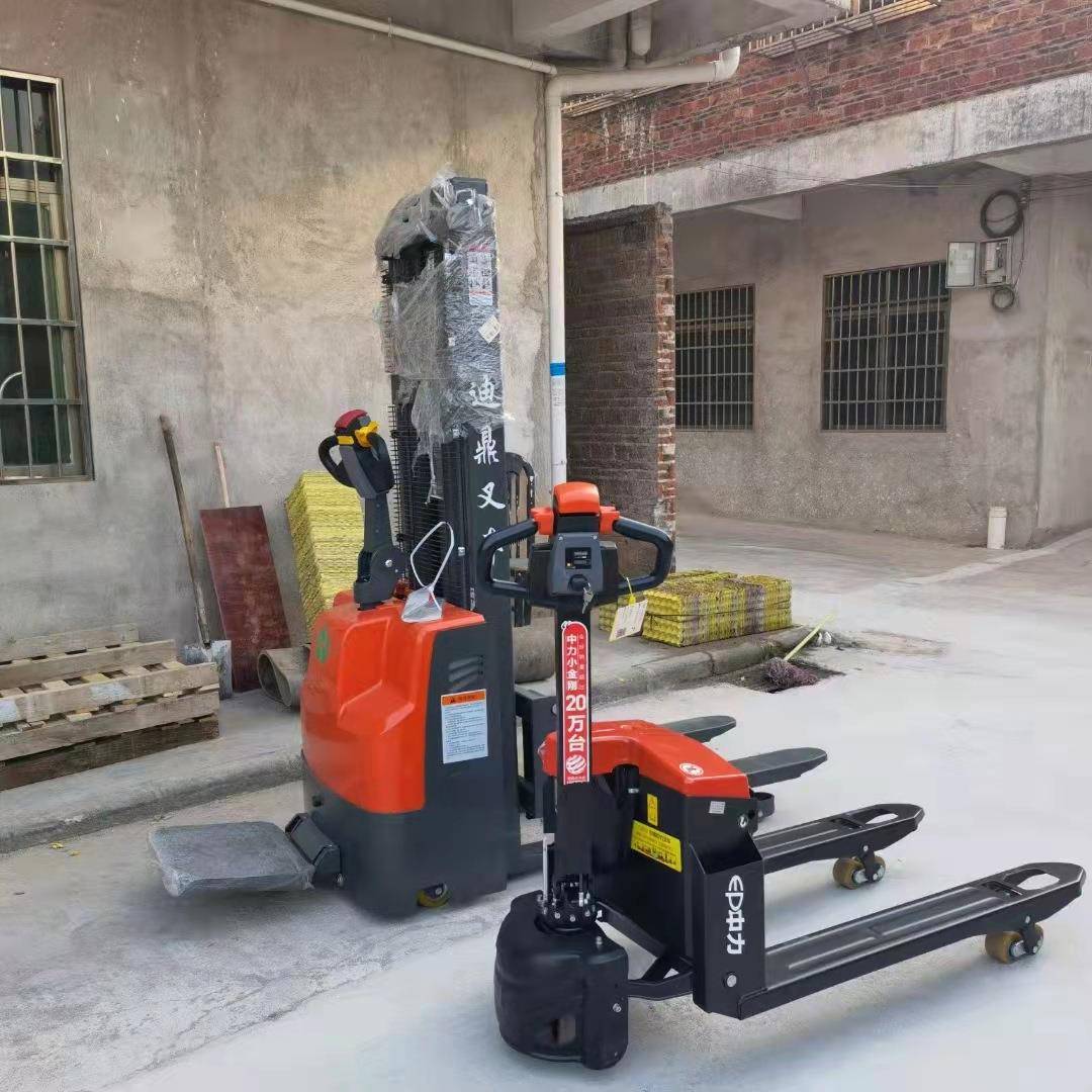 全电动堆高车自动小型1.5吨堆垛车步行电动叉车液压搬运铲车