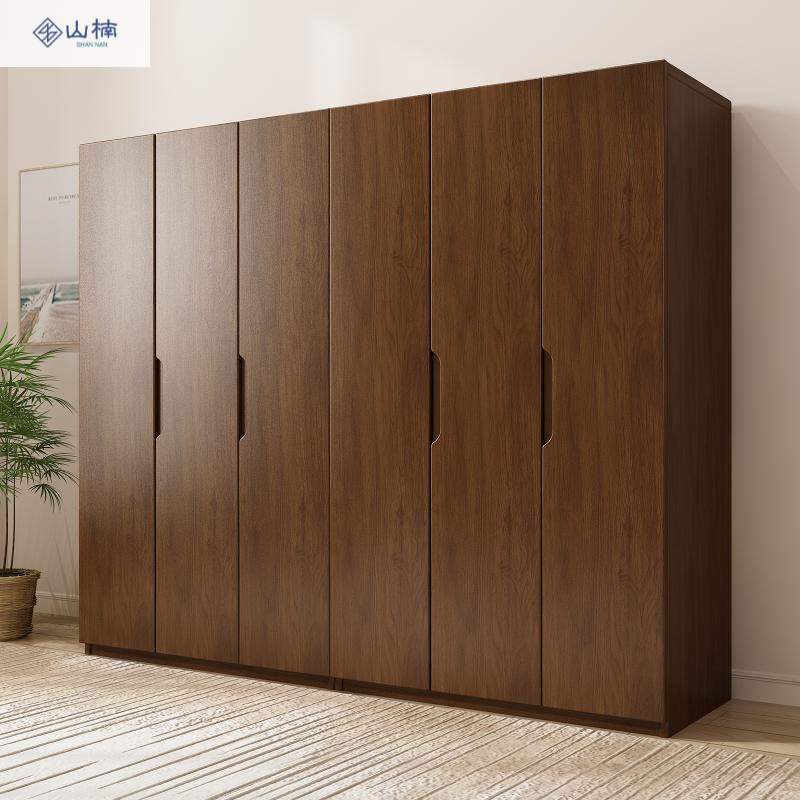 中式全实木衣橱小户型卧室家用橡木衣柜北欧简约储物收纳柜子