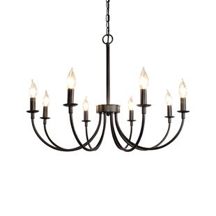 美式 蜡烛餐厅吊灯复古工业风酒吧乡村灯ebay铁艺多头农舍灯具