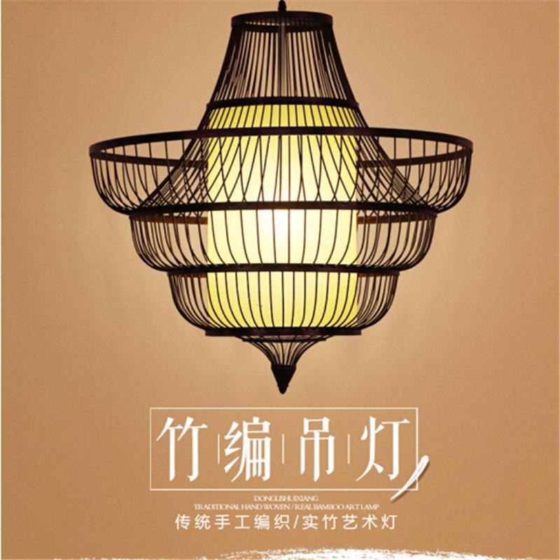梵蒂冈仿古日式手工编织工程竹艺吊灯竹编灯笼吊灯个性创意竹艺灯