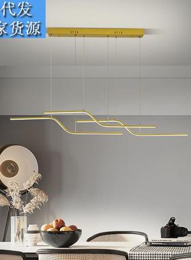 智能家居LEDZ形线条吊灯创意个性大气现代简约卧室客厅吊灯