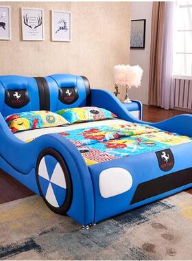 NRFQ012#新款儿童实木床卡通女孩带护栏1.2m公主床男孩1.5m小汽车