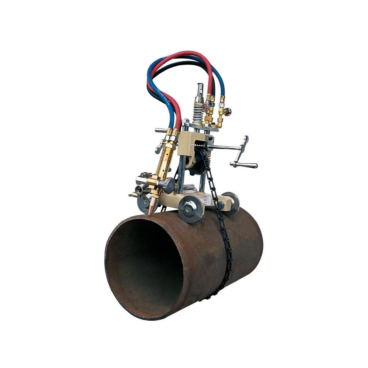 广东管道切割坡口机CG2-11G手摇管道气割机链条式钢管火焰切割机