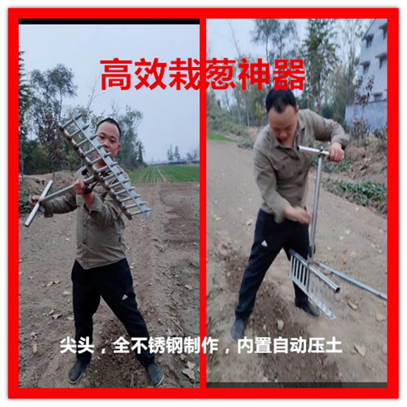 种葱神器栽葱机器栽苗器大u葱叉子自动打孔工具洋葱种菜移栽移苗