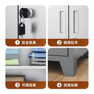 阳台储物柜卧室V防潮防晒收纳 不锈钢家用衣柜多种组合小户型爆款