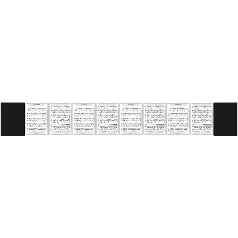 新款8连页乐谱本钢琴谱夹子vA4可改谱展开式四页八页曲谱夹文件夹