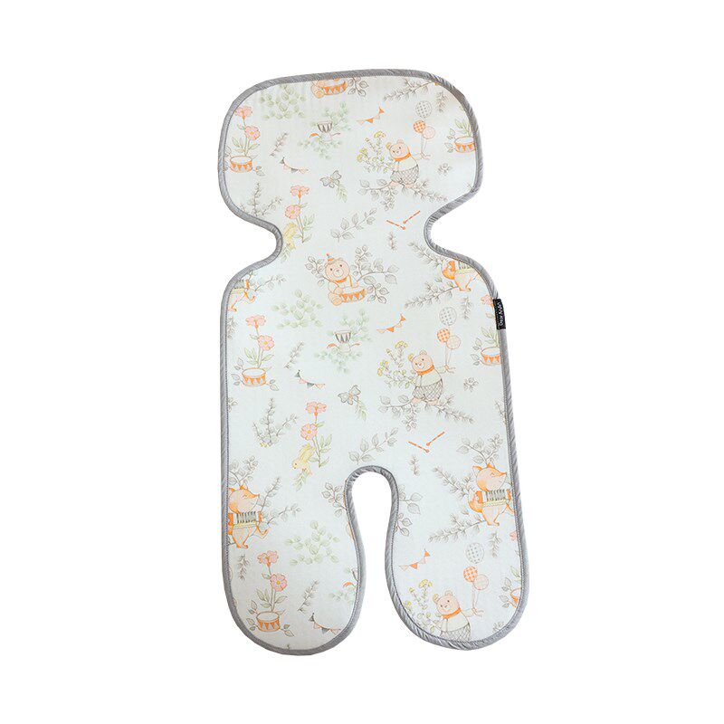 婴儿车凉席夏季吸汗透气宝宝苎麻凉垫通用躺垫子W儿童推车坐垫