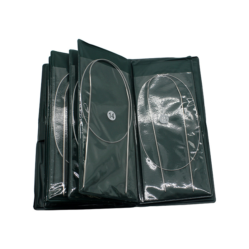 不锈钢毛衣针打毛线针循环形针z棒针长短直针编织工具全套装织围