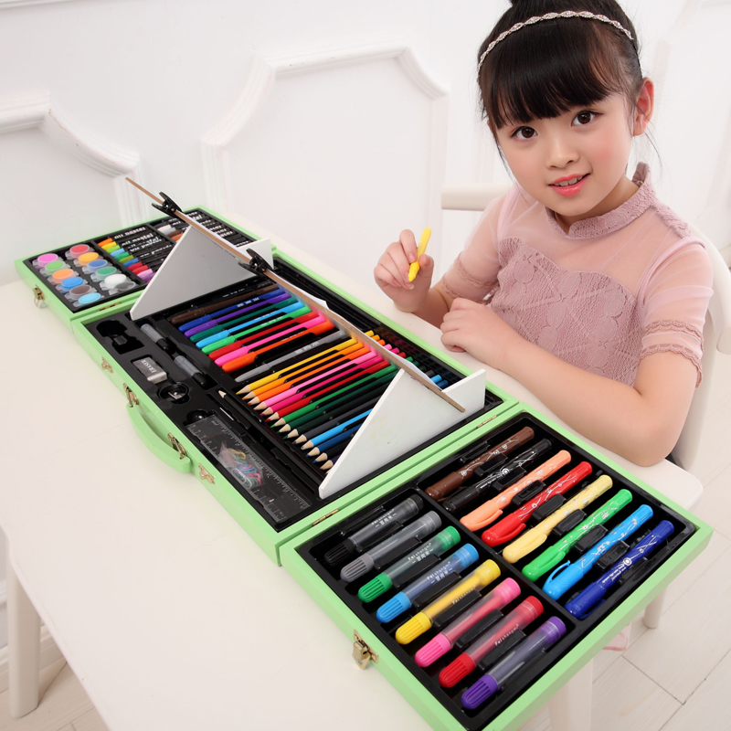 水彩笔套装画笔礼盒幼儿园初学者彩色笔72色v儿童绘画蜡笔小学生
