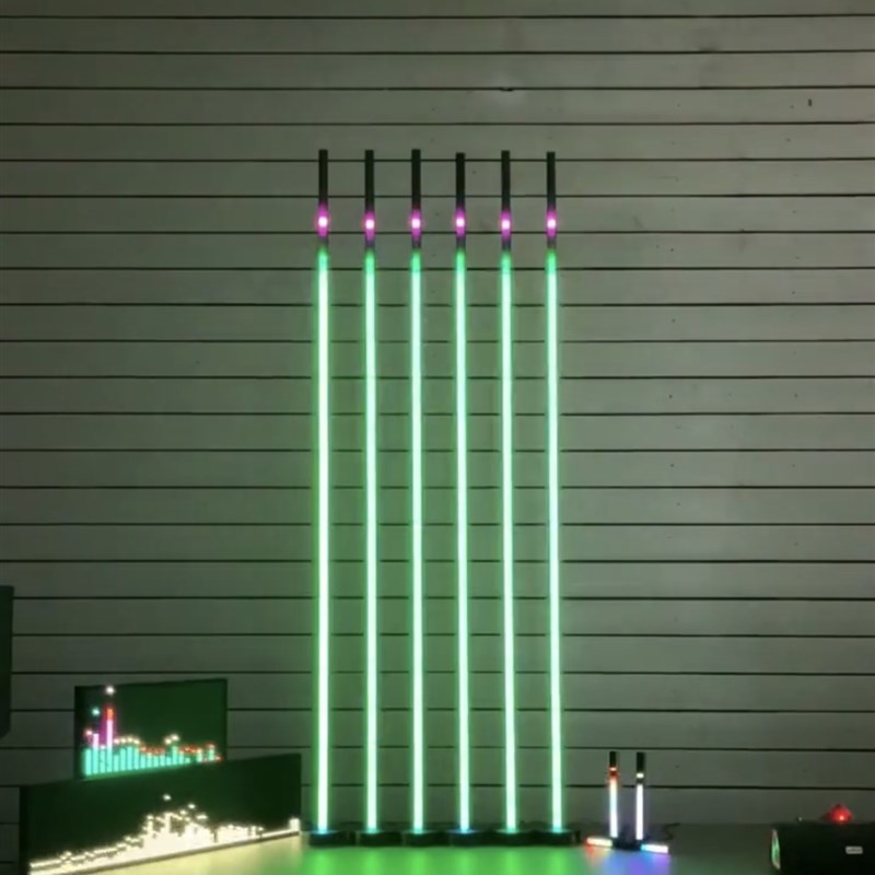 RGB声控音乐节奏灯铝合金音乐A频谱跑马游侠车载家用商用氛围灯