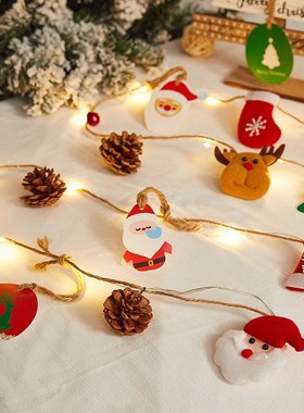 圣诞节松果灯饰彩灯串letd场景布置创意小挂件挂饰摆件装扮装饰灯