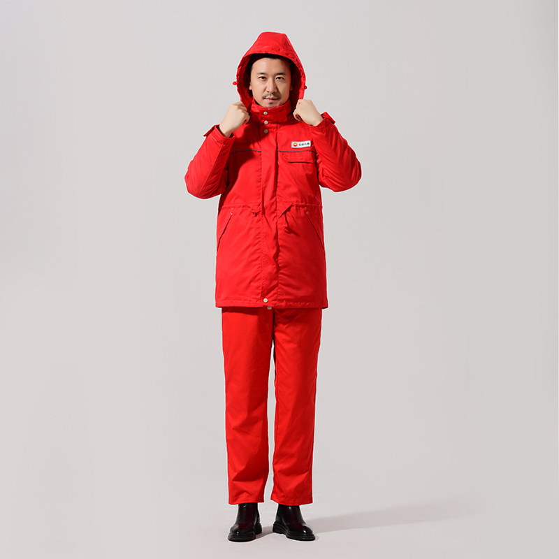 中石油冬季棉服20m22款油田大衣加厚套装工作服防静电工厂车间保