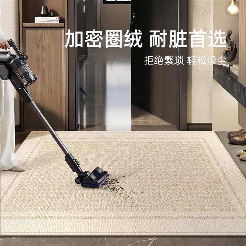 新款入户门地垫奶油风轻奢高级简约地毯门垫家用T意式防滑脚垫定