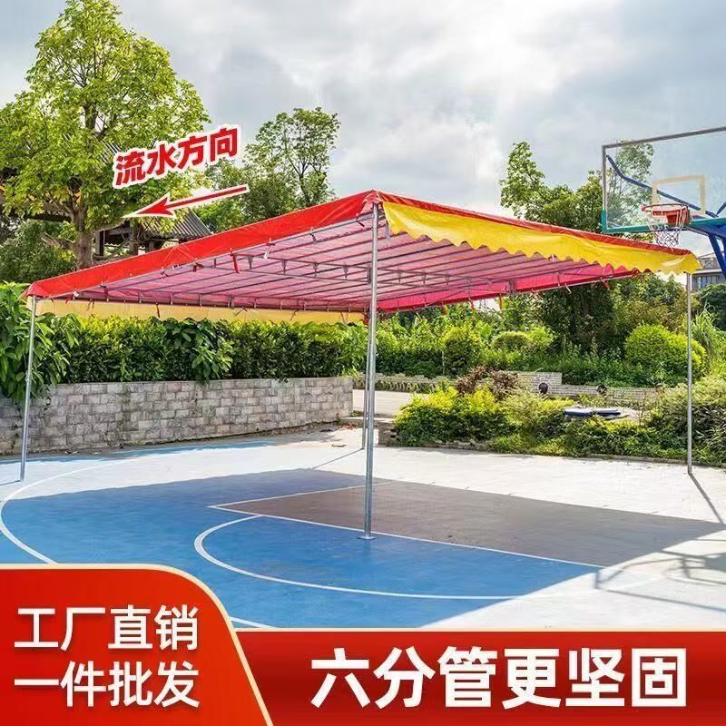 户外遮阳棚斜面帐篷斜坡商铺夜市加粗四脚工地平顶摆摊Y停车酒席