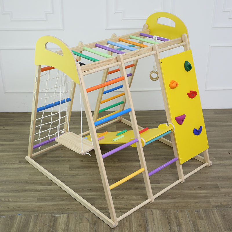 攀爬架儿童室内实木滑滑梯宝宝秋千感统J训练家用幼儿园淘气堡乐