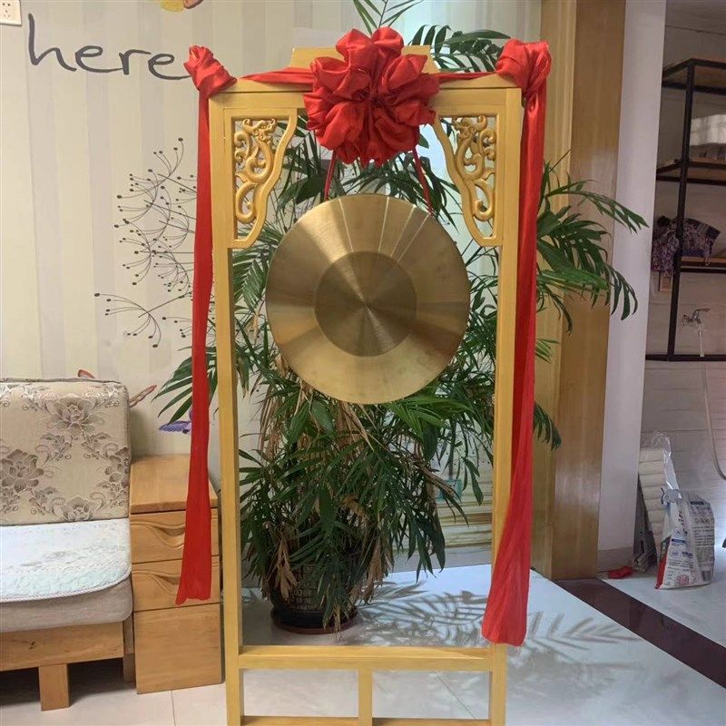 铜锣乐器锣架手锣开业庆典蒙眼z锣配架子道具32公分60M秦青锣鼓