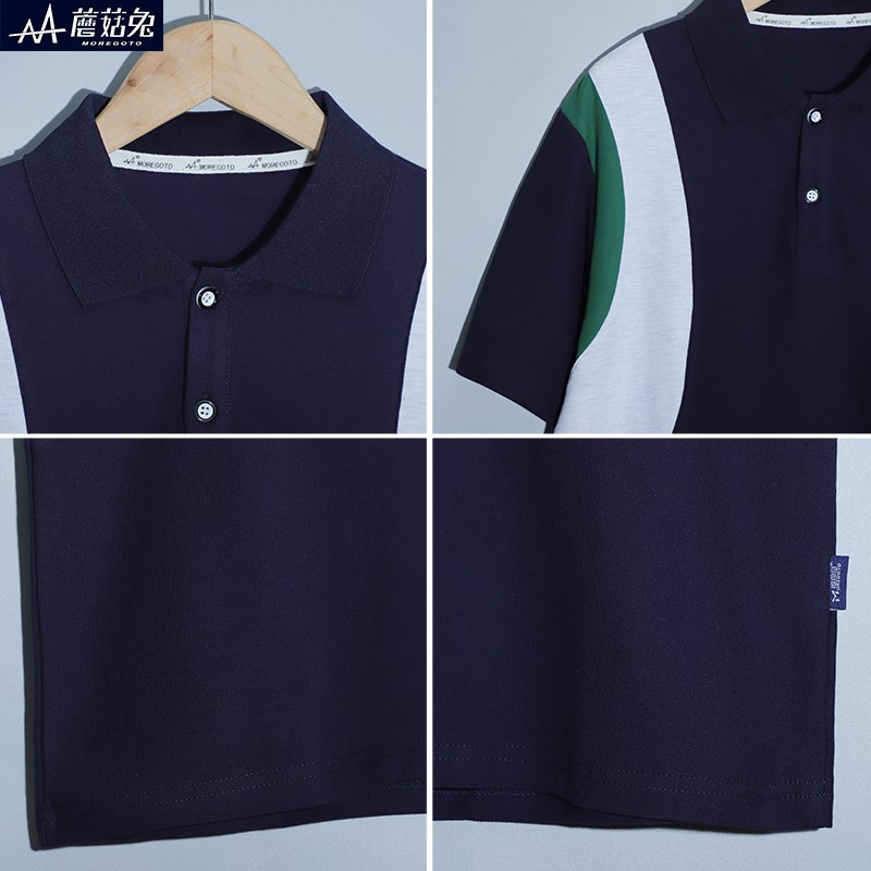胖童装男童polo短袖T中大童男装夏F装加肥加大宽松夏季男孩翻领T