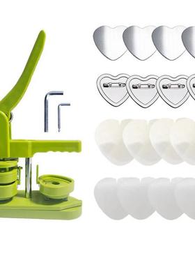 新款迷你心型胸章机badge making machinex 爱心胸章制作设备