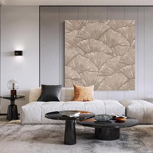 叶脉私语 法式奶油风抽象客厅装饰画现代轻奢酒店床头餐厅挂画