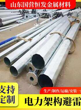 25  35米 耐高温 45米 避雷针避雷塔 液压站 钢管杆 镀锌