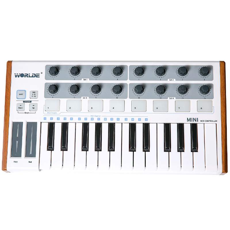 worlde mini专业midi键盘打击垫控制器编曲键盘音乐键盘电音键盘