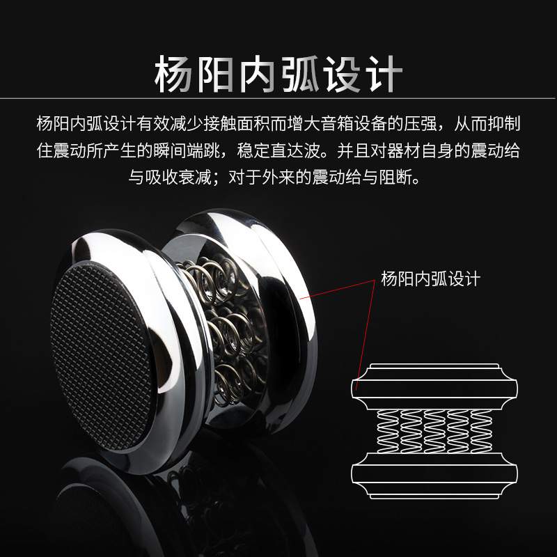 杨阳 弹簧脚垫避震发烧音响功放落地音箱铝合金脚钉防滑减震脚架