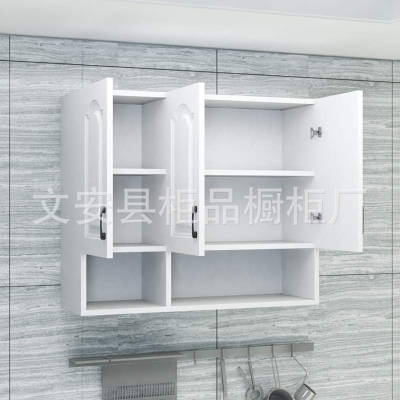 欧式橱柜 洗漱台组合浴室阳台简约吊柜 白色一体式吊柜台面柜