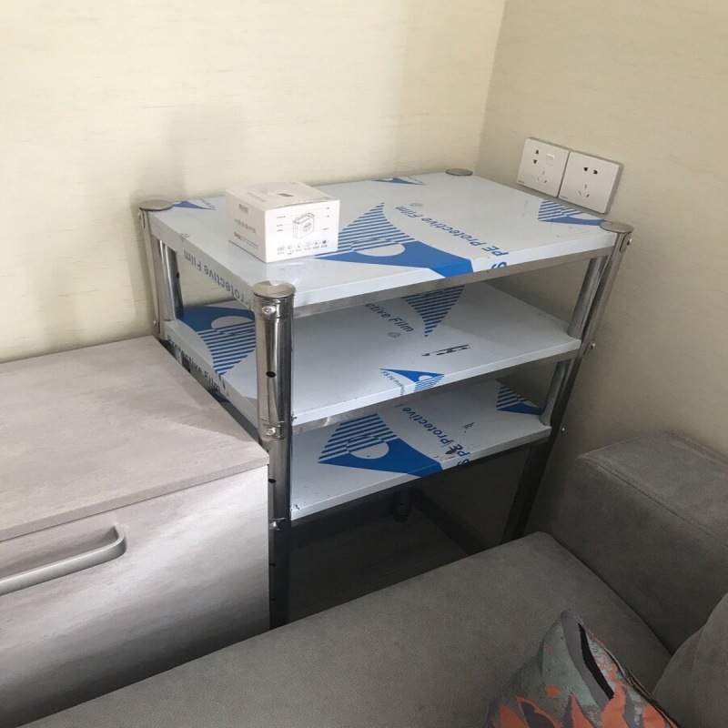 厨房不锈钢置物架台立架烤箱微波炉3层锅架落地可调高脚洗衣机架