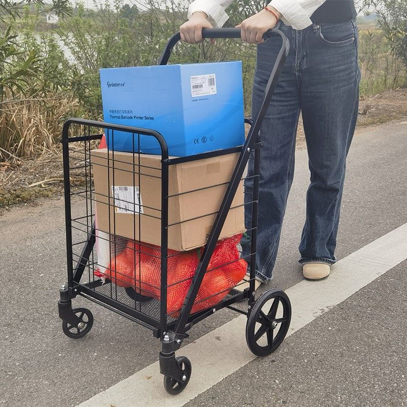 购物车买菜小拉车铁框车可折叠拉杆行李手推车爬楼老人买菜车家用,收纳整理,便携购物车,淘宝优惠券,粉丝福利购,淘宝优惠卷