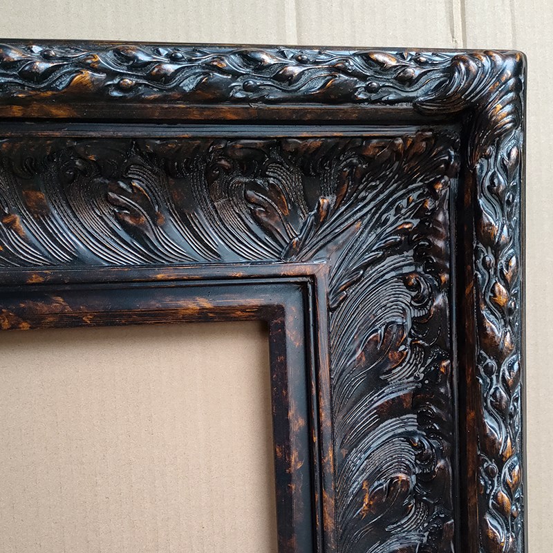 油画框 大尺寸粗厚 金t色仿古金   风景肖像油画装裱画框