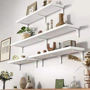 墙壁置物架墙上收纳架一字板货架厨房挂墙隔板层板展示架支架书架