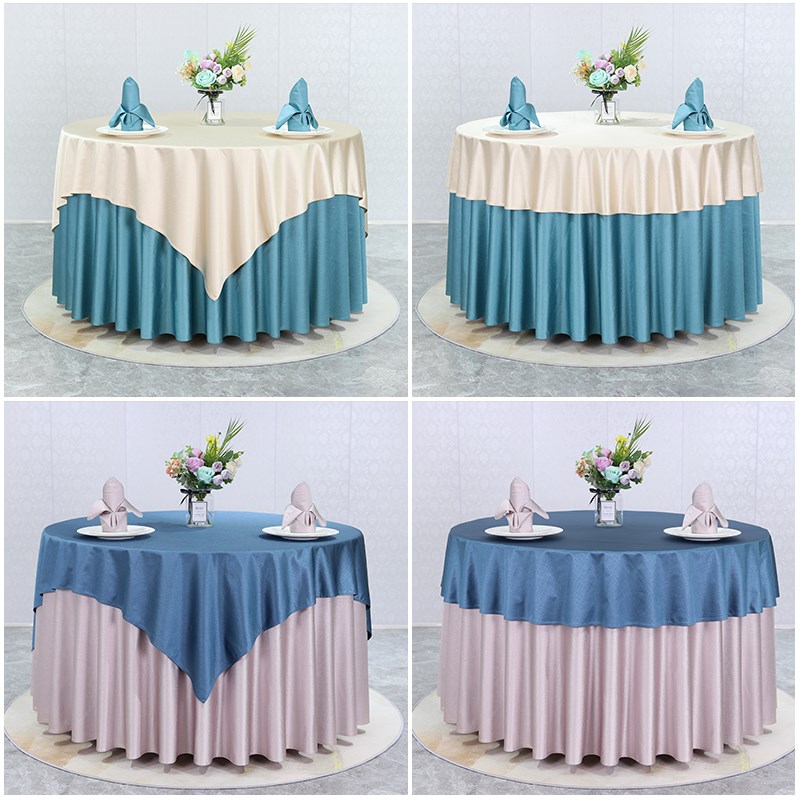 酒店桌布餐厅圆桌台布饭w店大圆桌餐布简约现代宴会圆形布艺