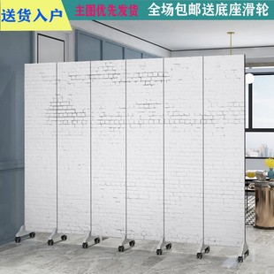 现代客厅办公室酒店遮挡折叠布艺折屏 定制纯白色屏风隔断简约时尚