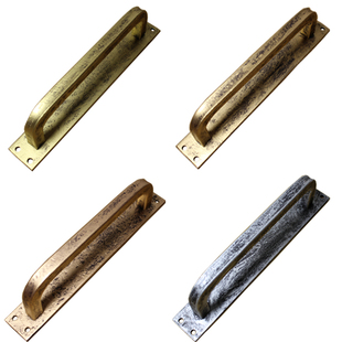 款五 做旧拉手 青红黄银色做旧  谷仓门拉手铁艺明装五金门把手小