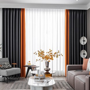 100全遮光窗帘布2025年新款客厅挂钩式轻奢卧室高级感防晒遮阳帘