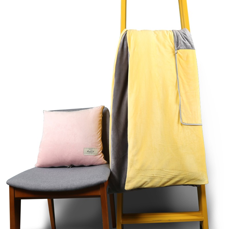 抱枕盖毯两用抱枕被子多用枕头办B公室午睡毛毯秋冬汽车被子可拆