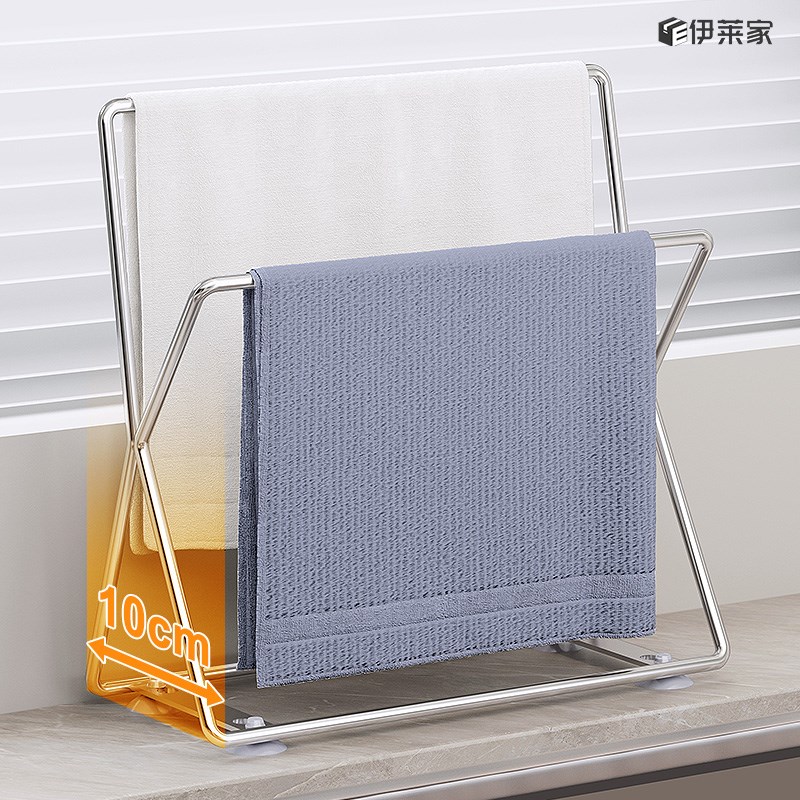 304不锈d钢抹布碗布沥水架台面厨房置物架卫生间收纳架专用晾晒架