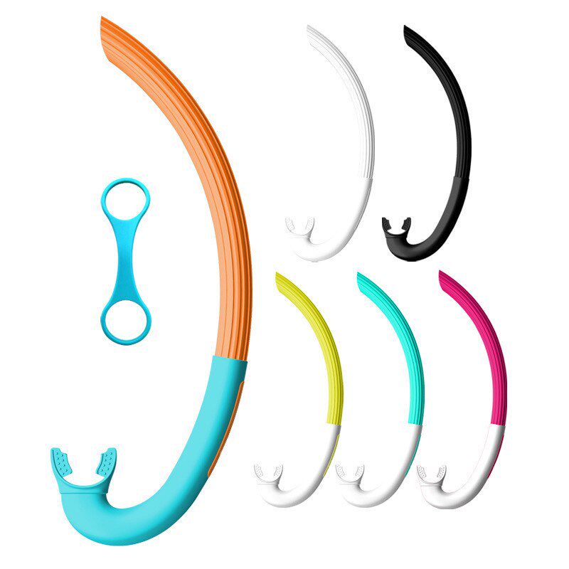 自由潜正浮力呼吸管湿v式硅胶呼吸管女训练游泳潜水装备