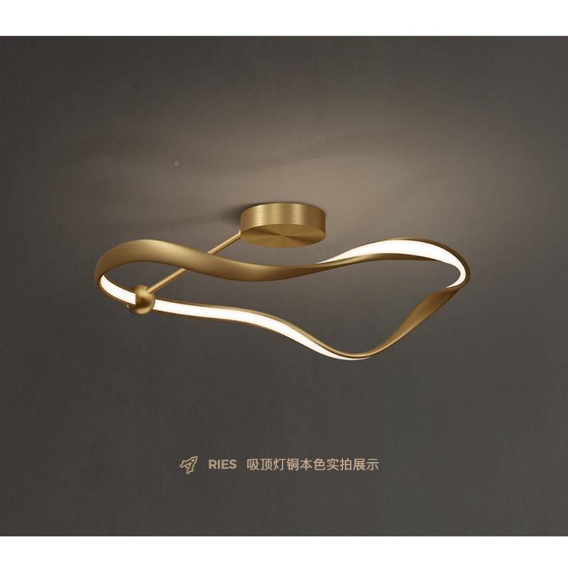简新款现代约铜吸顶灯简风格创意极房间963灯设计师款不规则卧室