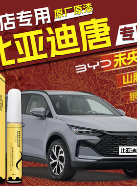 比亚迪唐补漆笔山脉灰未央灰黑色雪域白dmi专用ev原车漆划痕修复