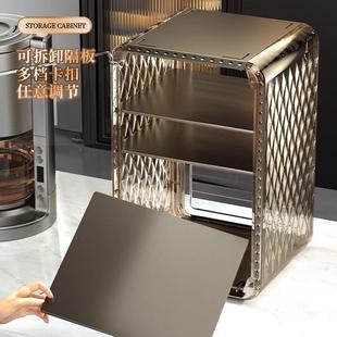 视多储层收纳置物架家用防尘大容量厨房客柜厅储物柜可透明NOX子