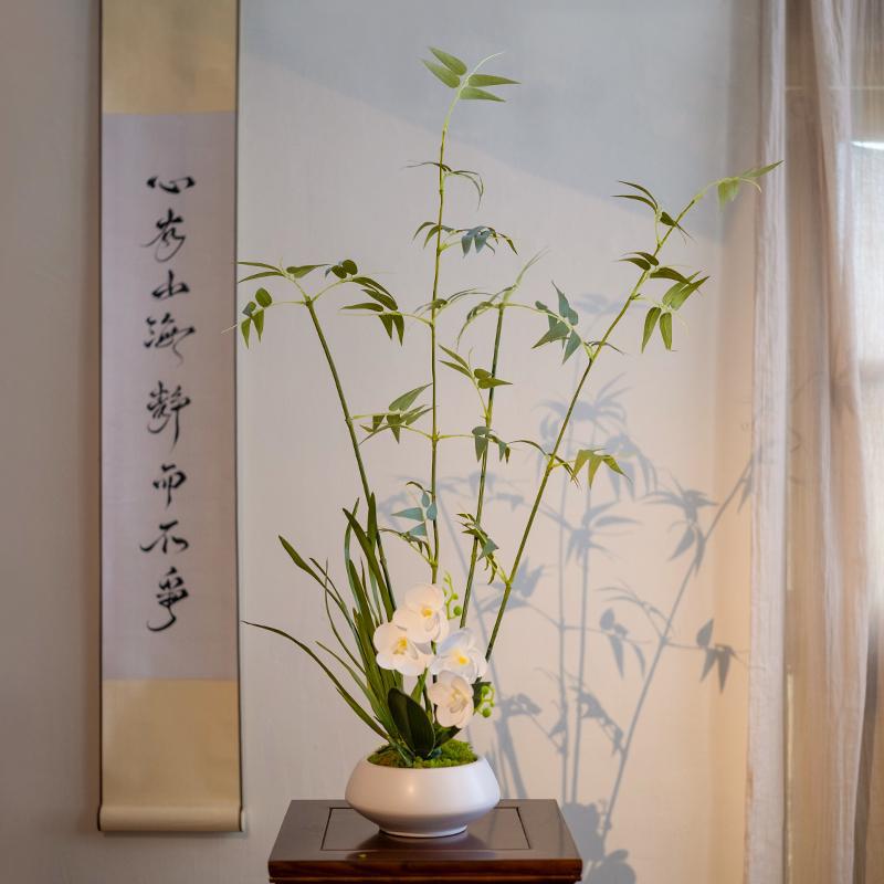 节节高升竹子盆景仿真绿植新中式宋代美学茶室禅意摆件